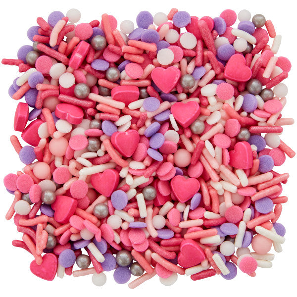 Wilton Purple and Pink Hearts Valentine's Day Sprinkle Mix, 4.08 oz.