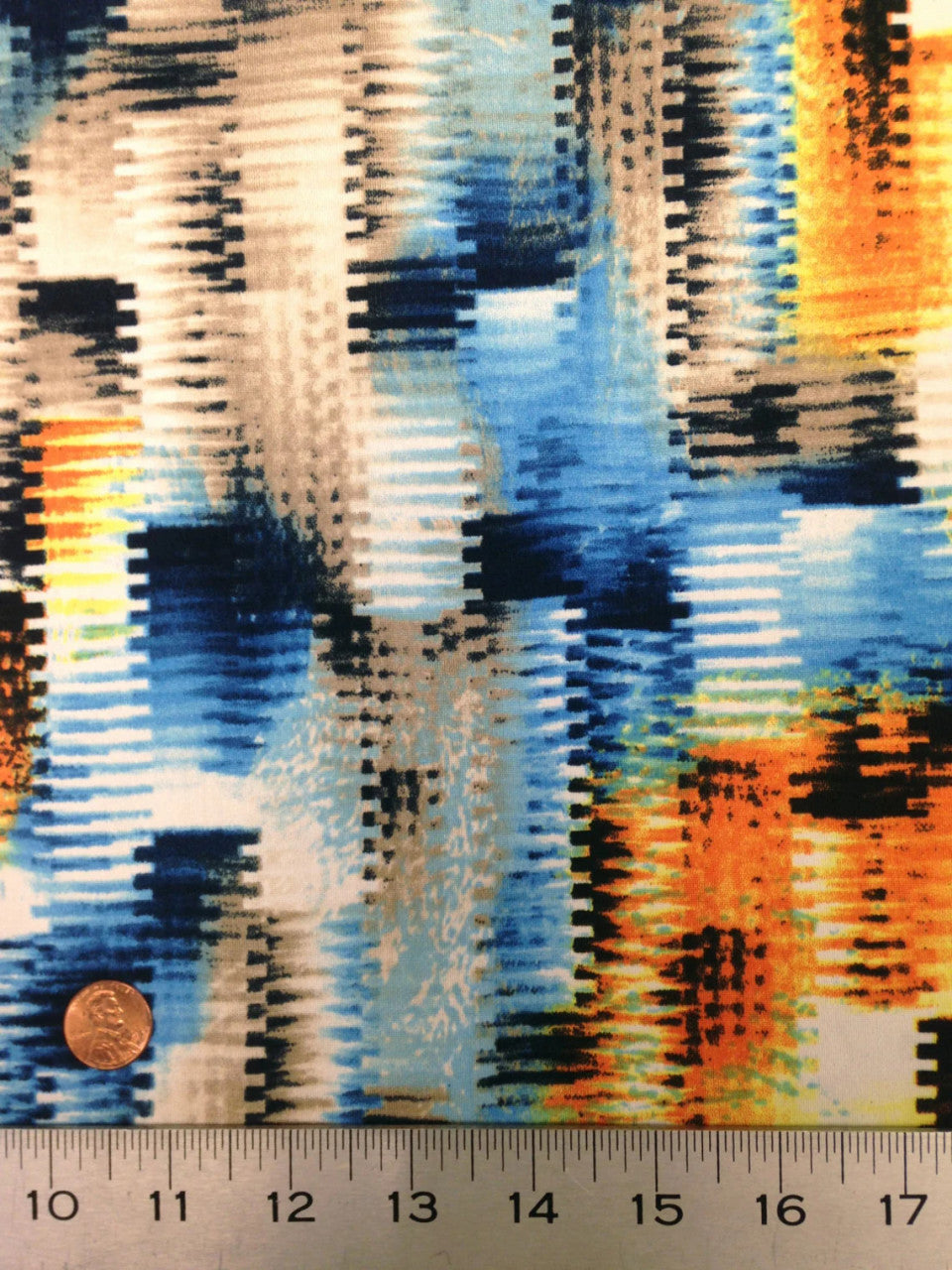 Abstract Pattern Polyester Spandex Knit Jersey Fabric - Abstract Print, Lightweight, 58"- 60" Wide