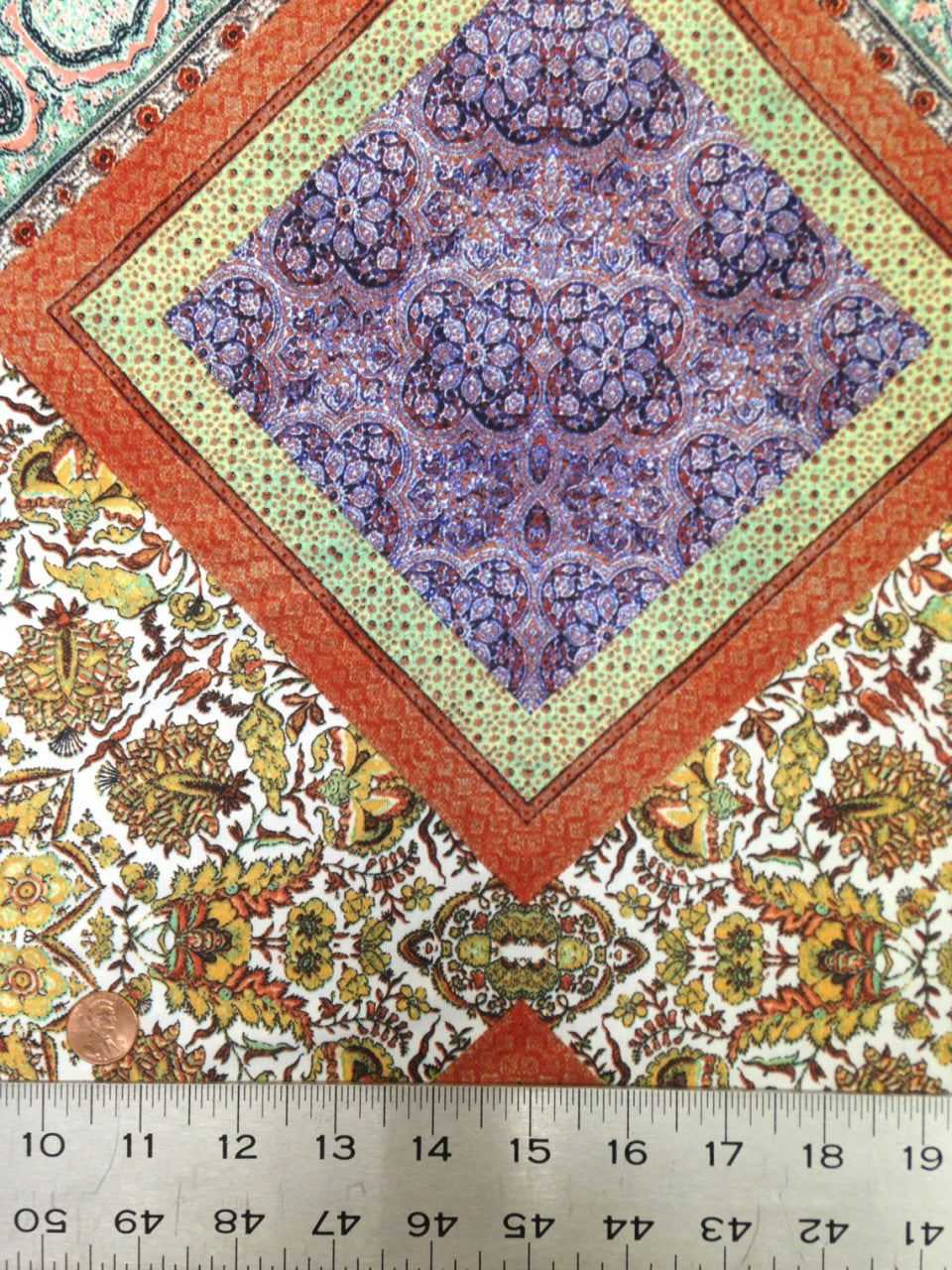 Big Diamond Multi Pattern Polyester Spandex Knit Jersey Fabric - Multi Diamond Pattern, 58-60" Width