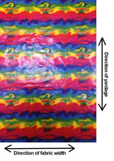 Multi Color Shiny Rainbow Foil Polyester Spandex Fabric - Stretch Knit Jersey, Multi Color Foil, 58"-60" Width