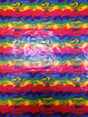 Multi Color Shiny Rainbow Foil Polyester Spandex Fabric - Stretch Knit Jersey, Multi Color Foil, 58"-60" Width