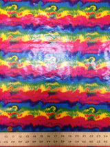 Multi Color Shiny Rainbow Foil Polyester Spandex Fabric - Stretch Knit Jersey, Multi Color Foil, 58"-60" Width