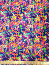 Spiral Tie Dye Bright Multi-Color Pattern Nylon Spandex Fabric - Multi-Color Spiral Tie Dye, 58" To 60" Width