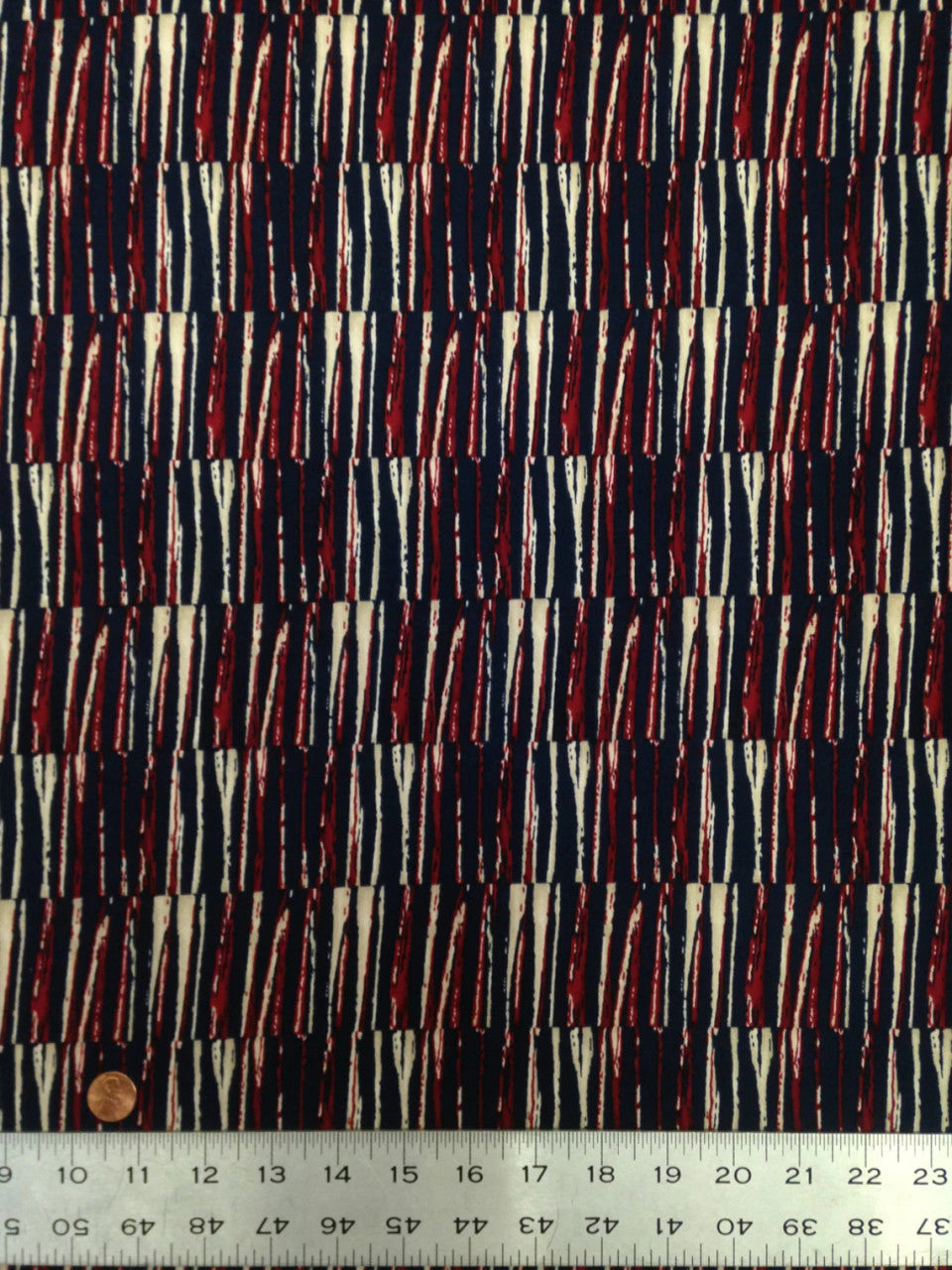Abstract Geometric Lines Pattern On Stretch Ity Knit Jersey Polyester Spandex Fabric - Abstract Geometric Lines, Multi Color, 58 To 60 Inches Wide