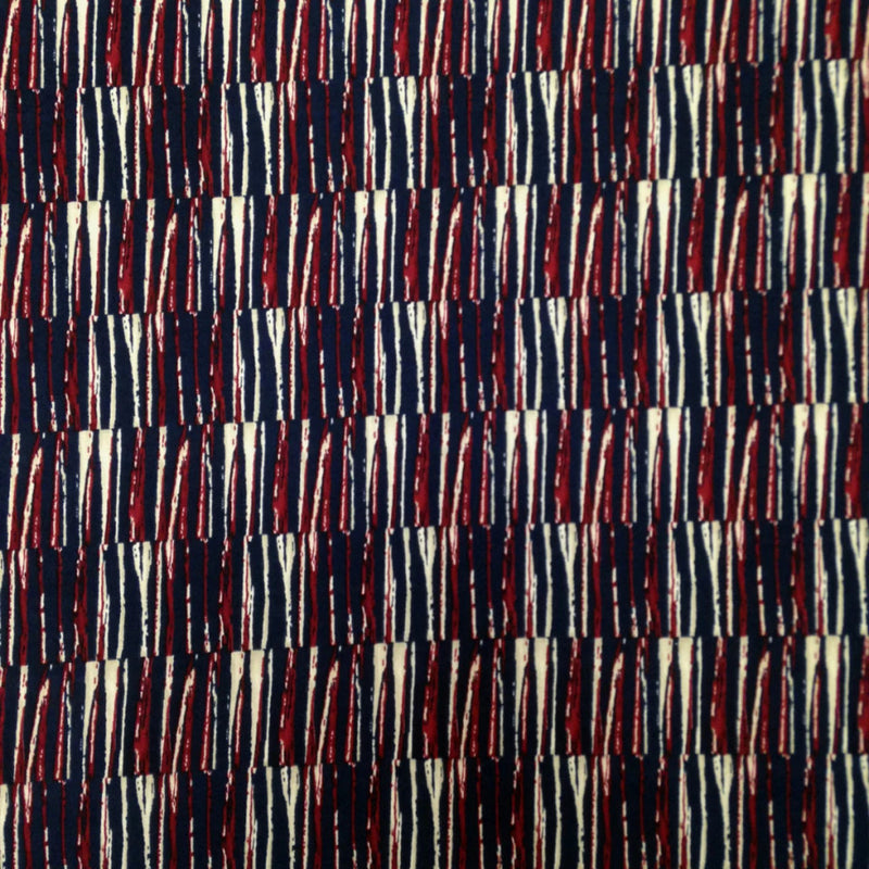 Abstract Geometric Lines Pattern On Stretch Ity Knit Jersey Polyester Spandex Fabric - Abstract Geometric Lines, Multi Color, 58 To 60 Inches Wide