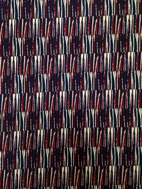 Abstract Geometric Lines Pattern On Stretch Ity Knit Jersey Polyester Spandex Fabric - Abstract Geometric Lines, Multi Color, 58 To 60 Inches Wide