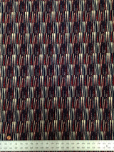 Abstract Geometric Lines Pattern On Stretch Ity Knit Jersey Polyester Spandex Fabric - Abstract Geometric Lines, Multi Color, 58 To 60 Inches Wide