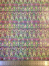 Pastel Chevron Print Nylon Spandex Fabric - Silver Holographic Foil, Chevron Pattern, 58" Width