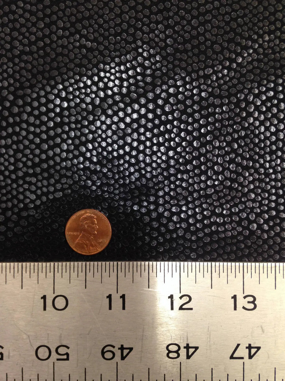 Nylon Spandex Fabric - Heavy Weight, Black Shiny Pebble Foil Design, 58" Width