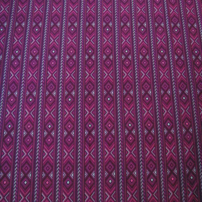 Nylon Spandex Fabric - Medium Weight Geometric Design, 58" To 60" Width