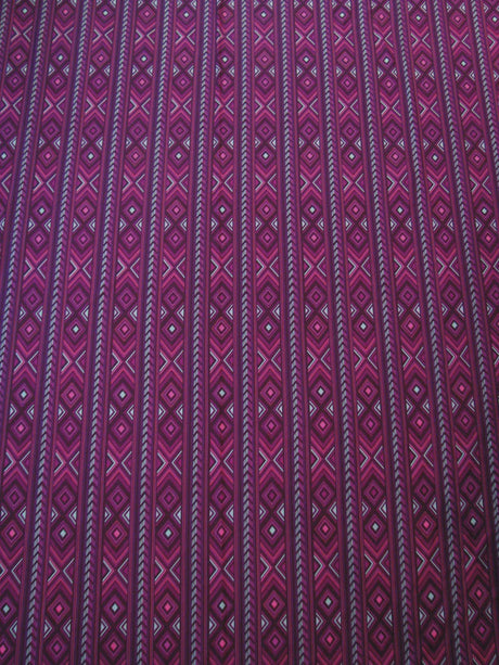 Nylon Spandex Fabric - Medium Weight Geometric Design, 58" To 60" Width