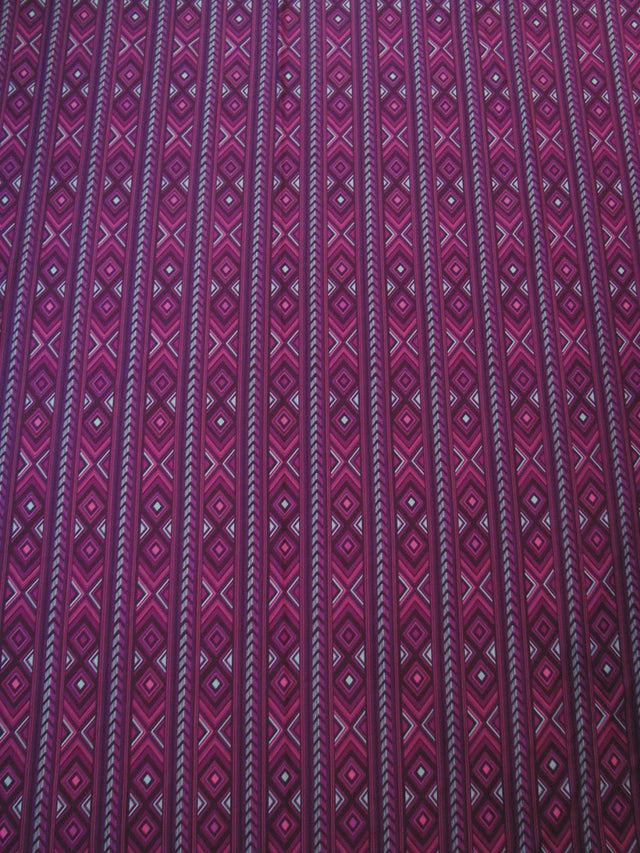 Nylon Spandex Fabric - Medium Weight Geometric Design, 58" To 60" Width