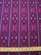 Nylon Spandex Fabric - Medium Weight Geometric Design, 58" To 60" Width
