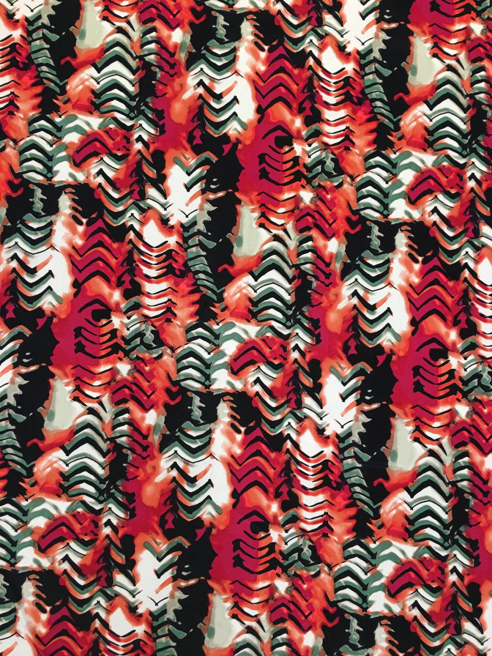 Polyester DTY Spandex Fabric - Abstract Design, Light Weight, 58-60" Width