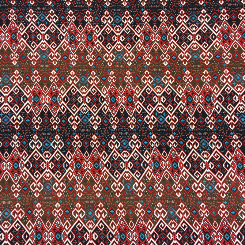 Polyester Spandex Fabric - Geometric Design, 58-60" Width