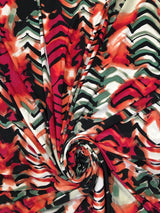 Polyester DTY Spandex Fabric - Abstract Design, Light Weight, 58-60" Width