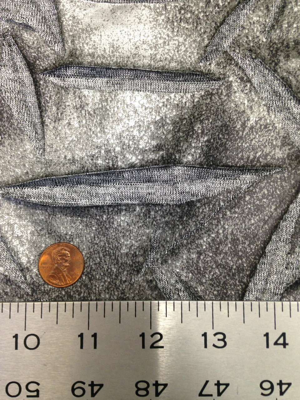 Polyester Spandex Fabric - Crinkle 2 Tone Matte Foil Kamang Design, Charcoal/Grey, Charcoal/Gold, 54/56" Width