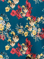 Floral Design Polyester Bulgari Spandex Fabric - Floral Print, Light Weight, 58-60" Width