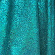 Turquoise Mini Glitz Sequin Mesh Fabric,