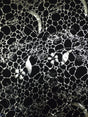 Polyester Spandex Fabric - Silver Floral Geometric Foil Design, 58" To 60" Width