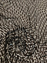 Polyester Spandex Single Span Geometric Print Fabric - Black, Brown, Silver Trans, 58"-60" Width