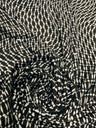 Polyester Spandex Single Span Geometric Print Fabric - Black, Brown, Silver Trans, 58"-60" Width