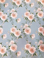 Brushed Single Spun Polyester Spandex Fabric - Big Floral Design, Light-Medium Weight, 2-Way Stretch, Soft, 58" To 60" Width