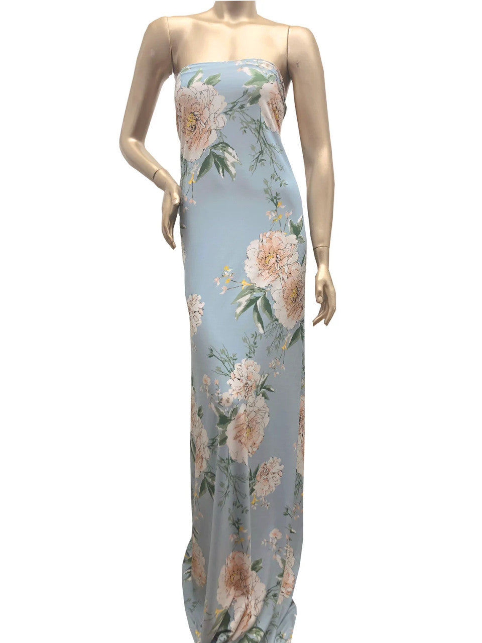Brushed Single Spun Polyester Spandex Fabric - Big Floral Design, Light-Medium Weight, 2-Way Stretch, Soft, 58" To 60" Width