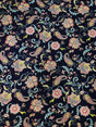 Polyester Venezia Spandex Fabric - Paisley Floral Design, Light Weight, 58-60" Width