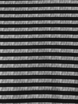 Polyester Single Spun Polyester Fabric - Black/White Stripes, 58-60" Width