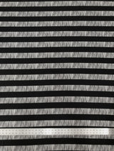 Polyester Single Spun Polyester Fabric - Black/White Stripes, 58-60" Width