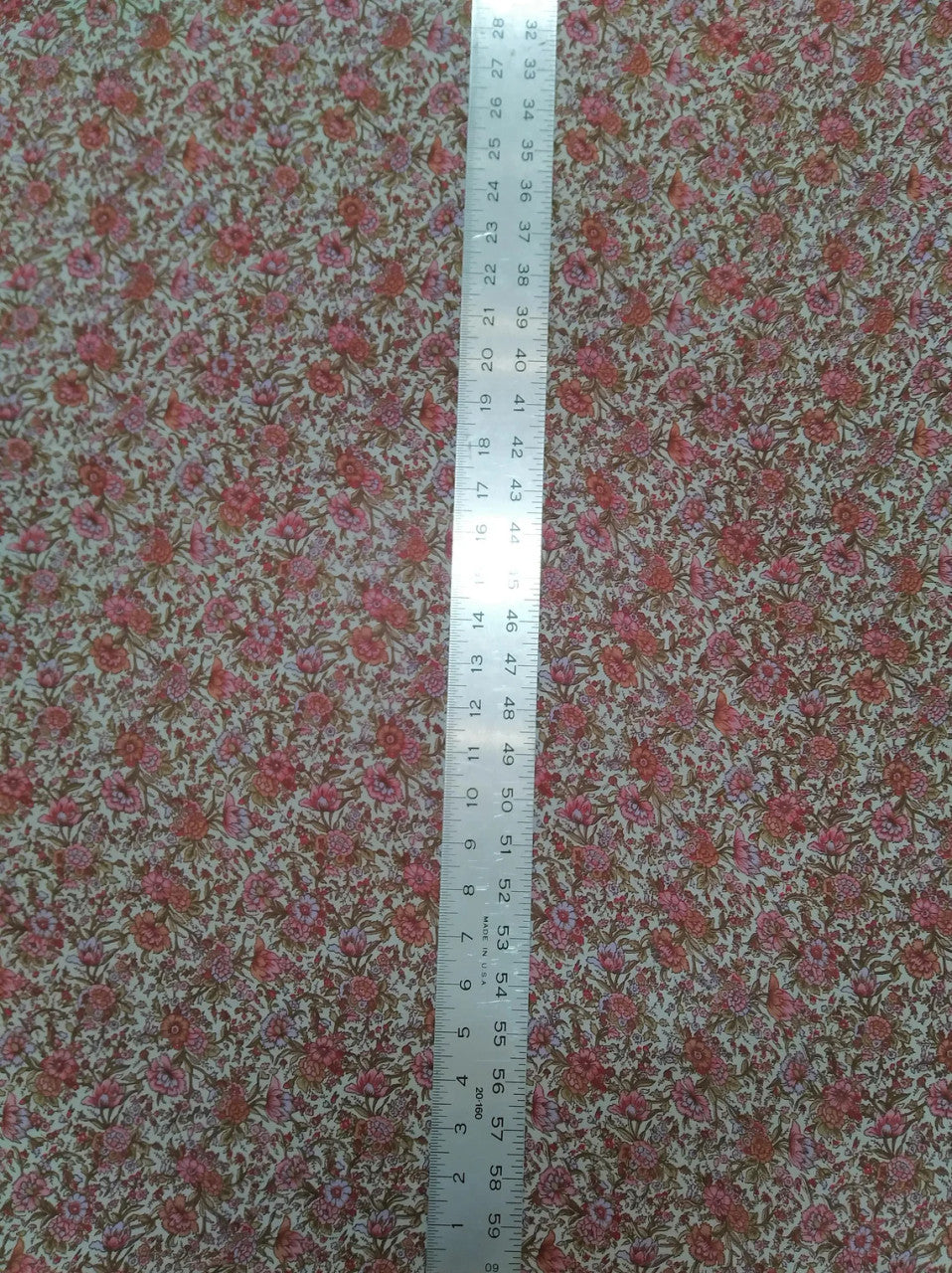 Rayon Georgette Fabric - Floral Design, 42"-44" Width (1 Yard)