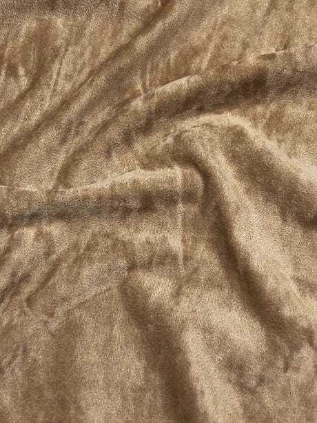 Nylon Spandex Fabric - Camel Soft Suede, Solid, 56" Width