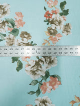 Polyester Spandex Fabric - Floral Design, 58" To 60" Width