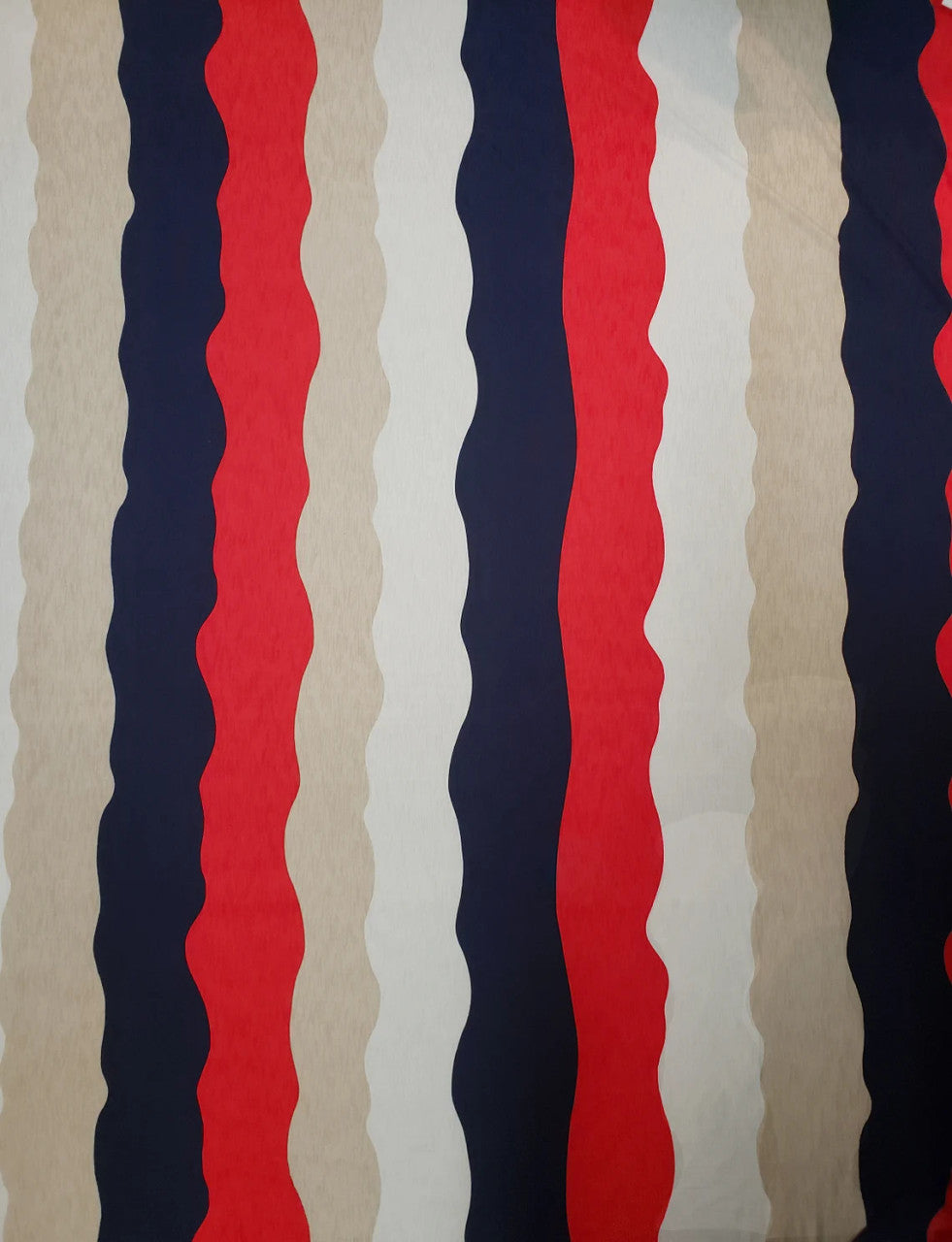 Polyester Spandex Fabric - Multi Color Long Stripes, Light Weight, 58-60" Width