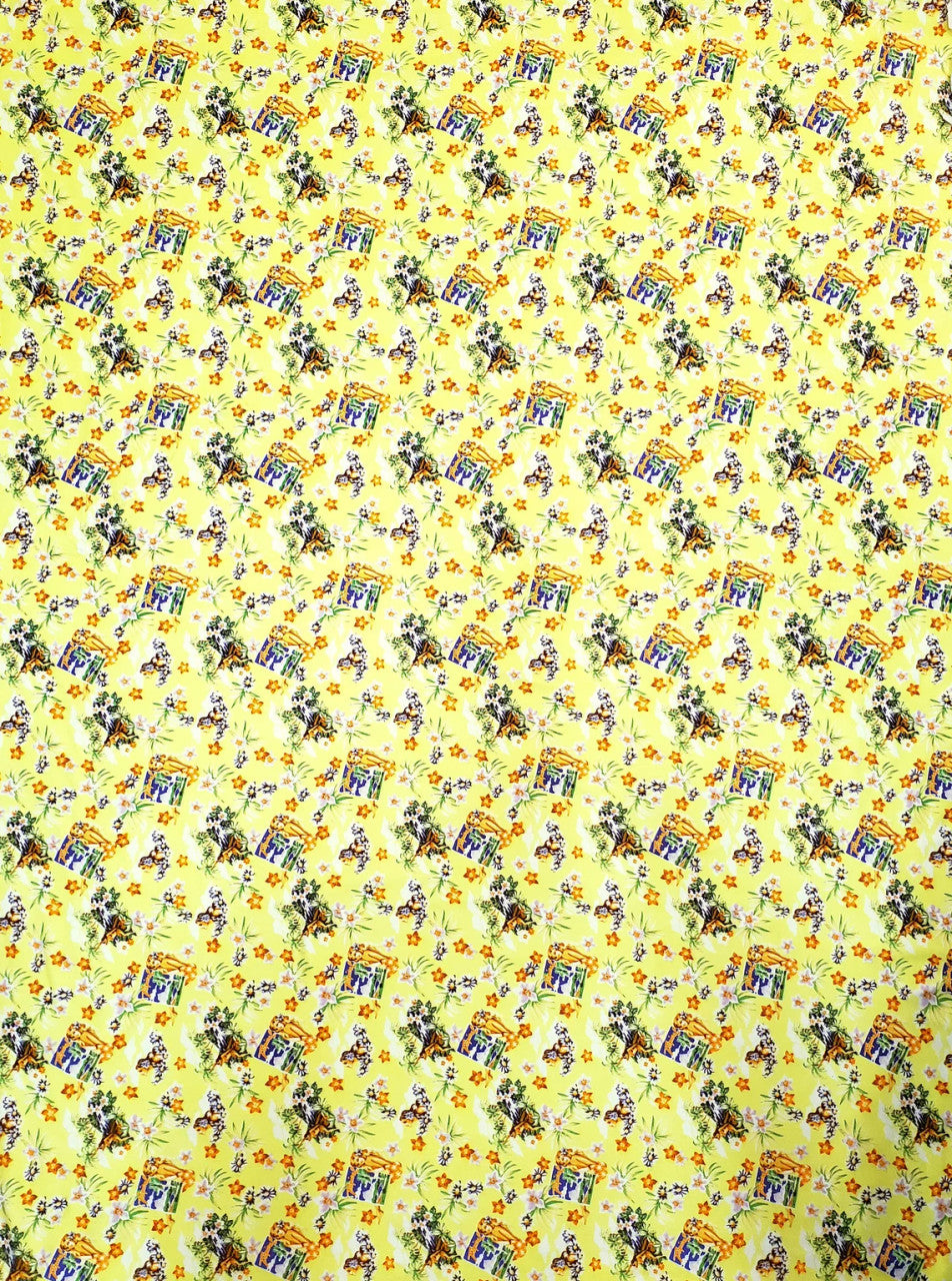 Nylon Tactel Fabric - Hawaiian Themed Print, 58-60" Width