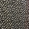 White Paw on Black Poly Cotton Fabric,