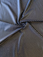 Nylon Spandex Supplex Fabric - Heavy Weight, Navy/Gold Foil Dots, 58" Width