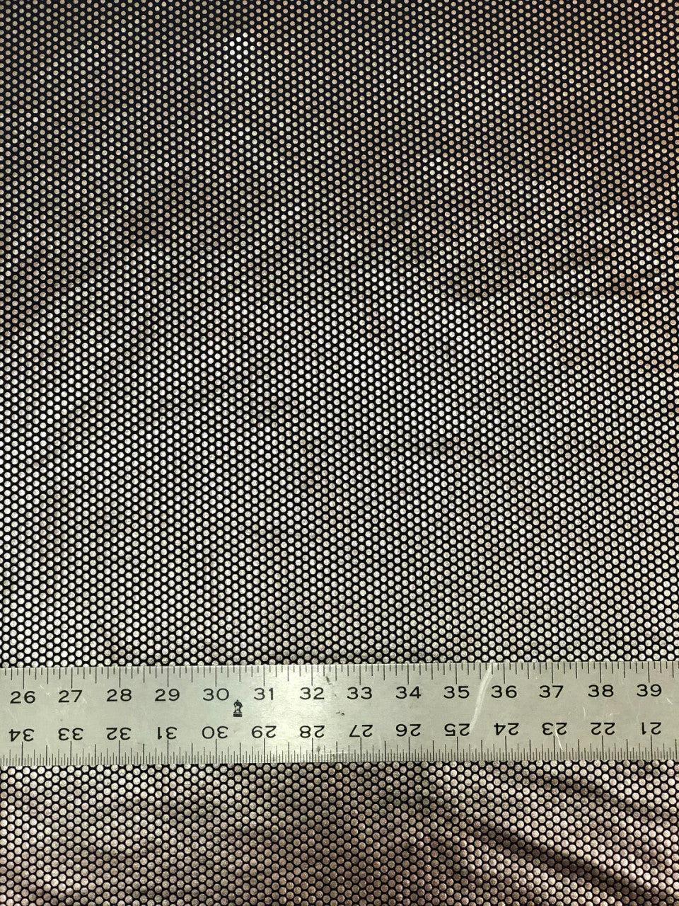 Nylon Spandex Supplex Fabric - Heavy Weight, Navy/Gold Foil Dots, 58" Width