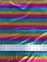Nylon Spandex Fabric - Ombre Horizontal Foil Stripes, 58"-60" Width