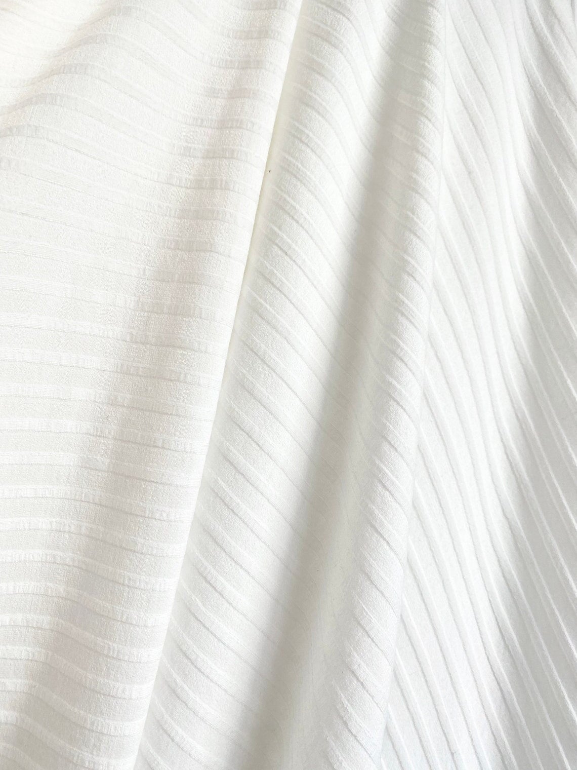 White Rib Knit Fabric
