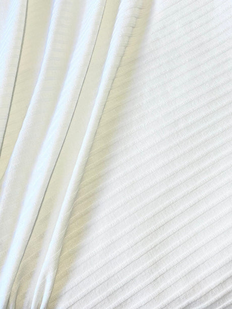 White Rib Knit Fabric