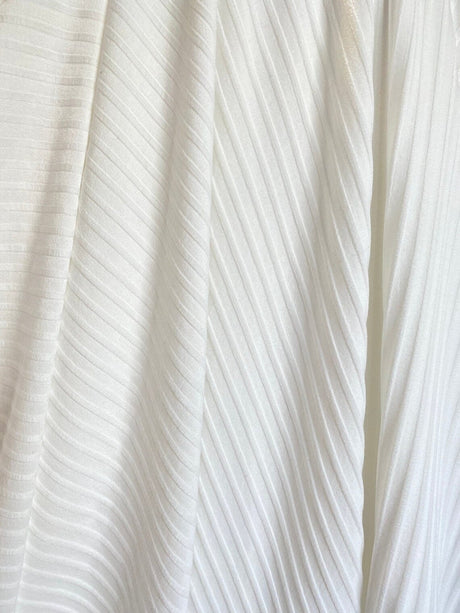 White Rib Knit Fabric