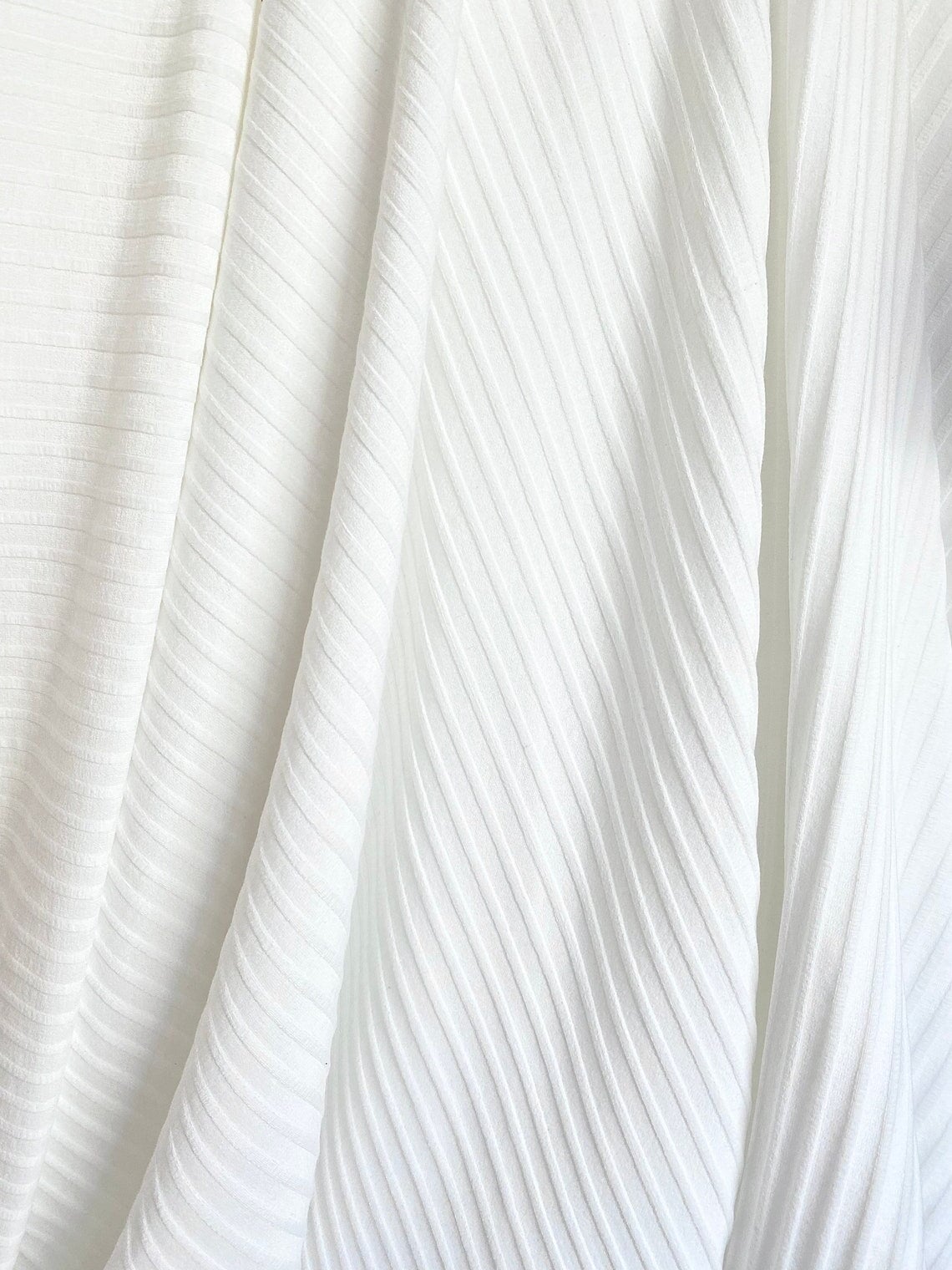 White Rib Knit Fabric