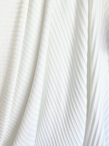 White Rib Knit Fabric