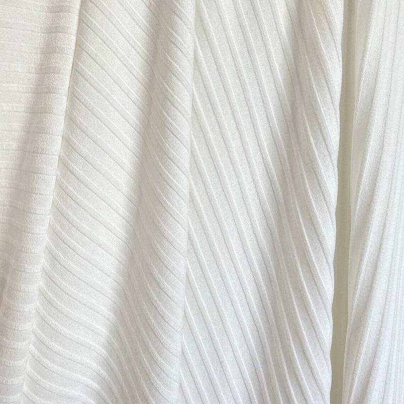 White Rib Knit Fabric