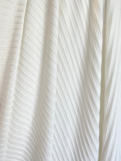White Rib Knit Fabric
