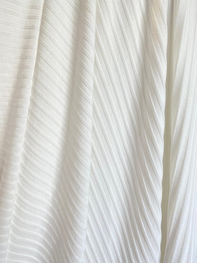 White Rib Knit Fabric
