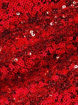 Stretch Red Sequin on Mesh
