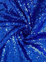 Stretch Sequin on Mesh Royal Blue